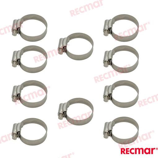Abrazadera Inox SMO254 32-44 12mm (10) Recmar