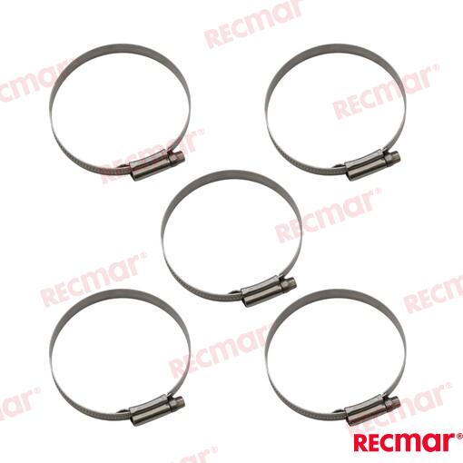 Abrazadera Inox SMO254 58-75 12mm (5) Recmar