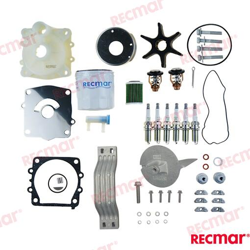 Kit Mantenimiento Yamaha Recmar CM15026A, REC67F-12411-01, REC35-822626Q15, TEN01156, NGKLFR