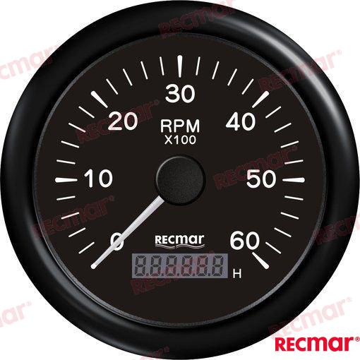 Cuentavueltas 1.0/10.0 - 0/6000 Rpm Negr Recmar