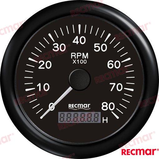 Cuentavueltas 1.0/10.0 - 0/8000 Rpm Negr Recmar