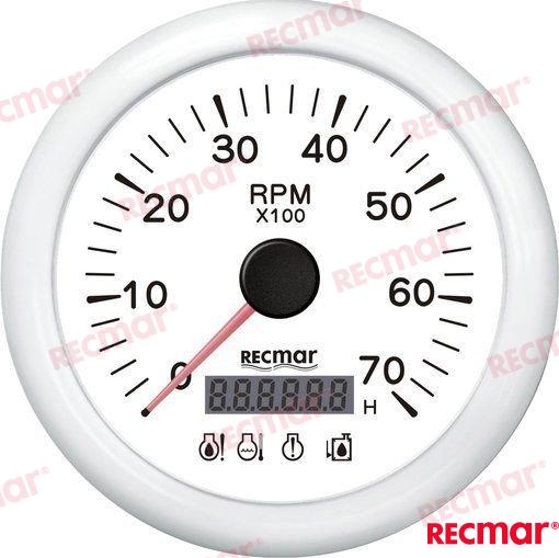Cuentavueltas C/4 Led Alarma 0/7000RPM B Recmar