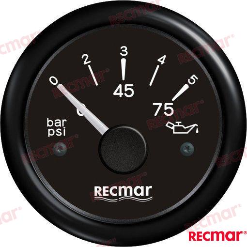 Indicador Presion Aceite 10-184º 0/5 Bar Recmar (Ref. RECKY15201)