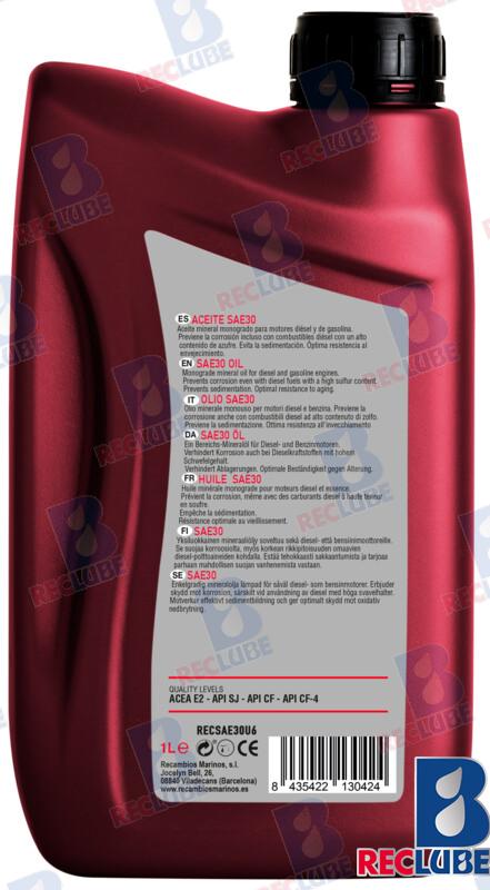 Aceite Sae 30 (6 Uds) Rec Lube