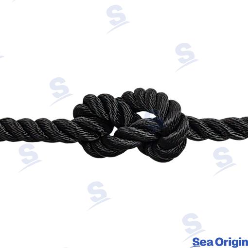 Amarre Retorcido Ø22MM 100M Negro Sea Origin