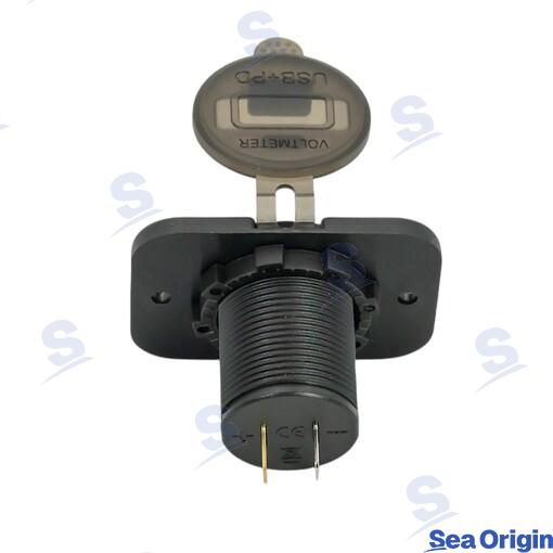 Toma Usb C/a Voltímetro Incorp Negra Sea Origin