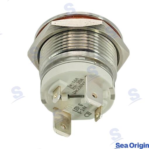 Interruptor Inox 20A On-off Blanco Sea Origin