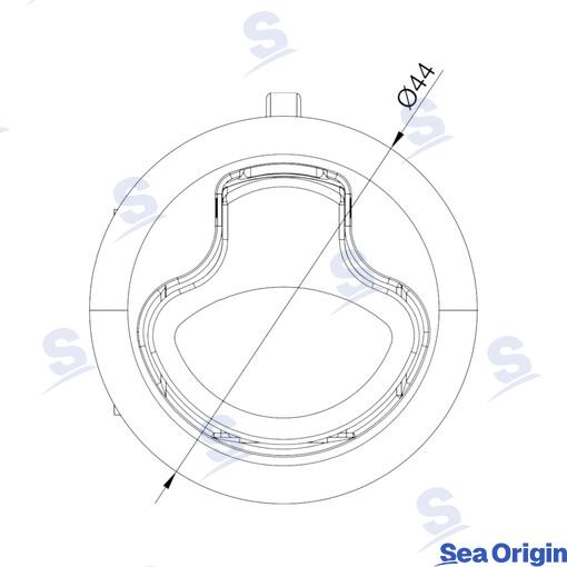 Tirador Pestillo SS316 Mini 44MM Sea Origin
