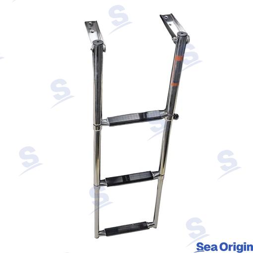 Escalera Telescópica 3 Peld Std Negra Sea Origin