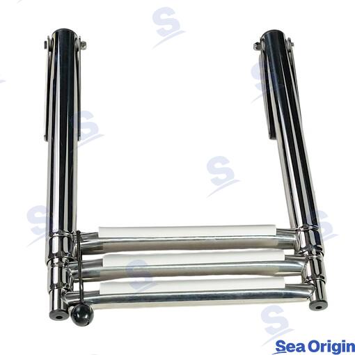 Escalera Telescópica 3 Peld Std Blanca Sea Origin