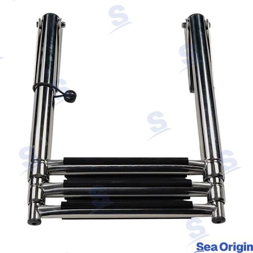 Escalera Telescópica 3 Peld Std Negra Sea Origin