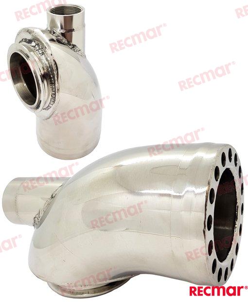 Codo Escape Inox Yanmar 4LHA Recmar 119773-13500