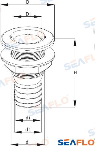 Pasacasco 1-1/4" Seaflo