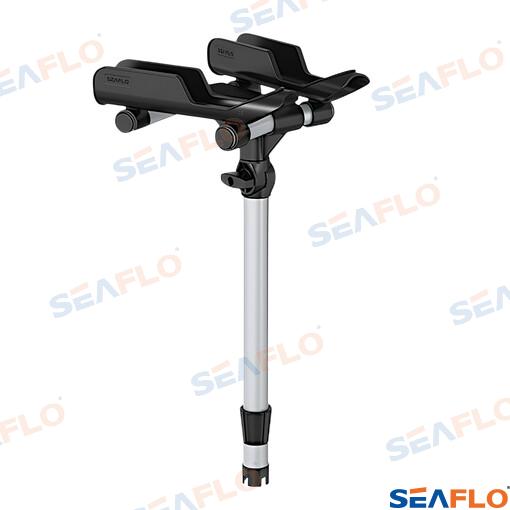 Soporte Portacañas Negro Doble Seaflo
