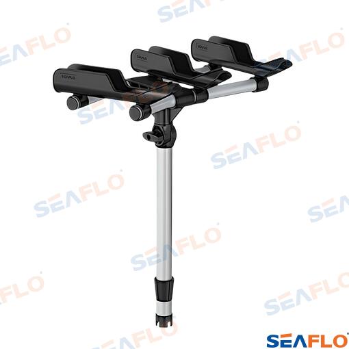 Soporte Portacañas Negro Triple Seaflo (Ref. SFRH06031B)