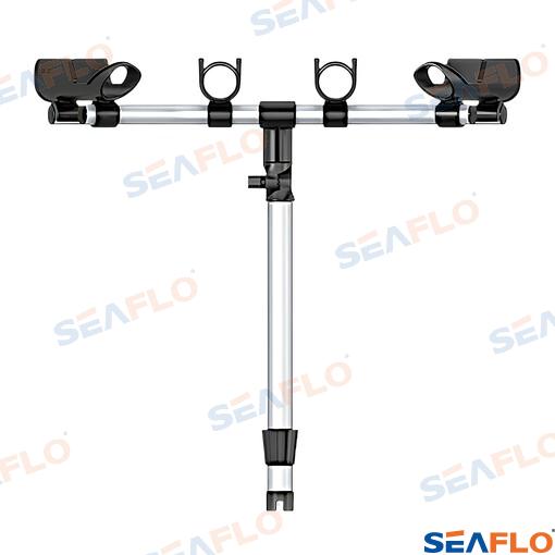 Soporte Portacañas Negro Cuadruple Seaflo