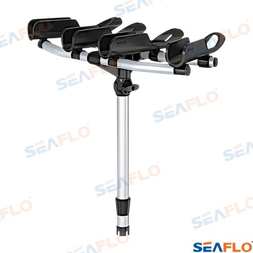 Soporte Portacañas Negro Cuadruple Seaflo