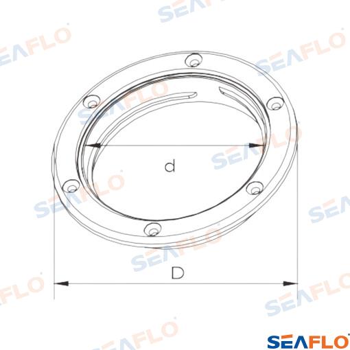 Tapa Registro 6" Negro Seaflo