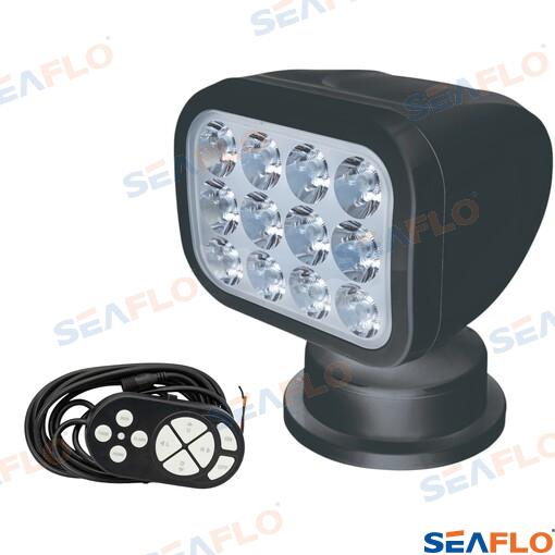 Faro 28W 12/24, Negro Remoto Seaflo (Ref. SFSL2700W01B)