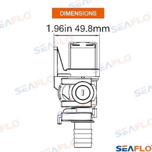 Válvula Solenoide 12V Seaflo