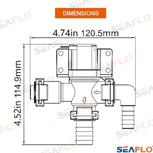 Válvula Solenoide 24V Seaflo