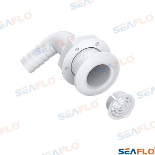 Pasacascos 90º Rejilla 1 1/8" Seaflo