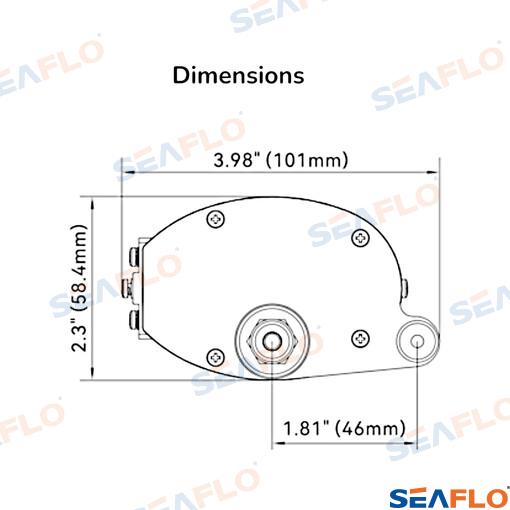 Motor Limpiaparabrisas 5NM 24V 64mm Seaflo