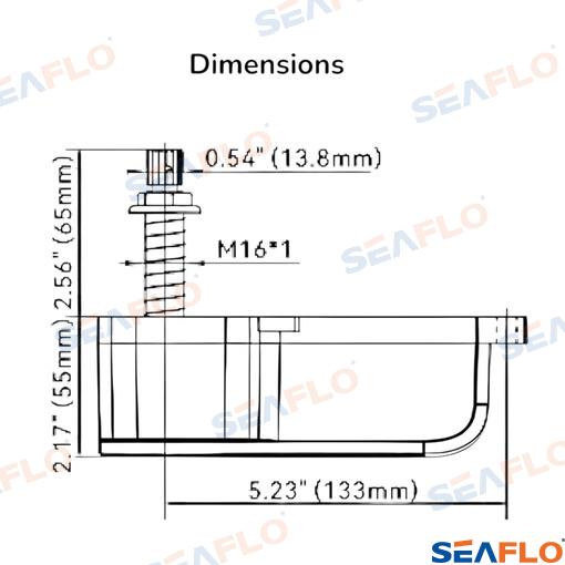 Motor Limpiaparabrisas 6NM 24V 64mm Seaflo
