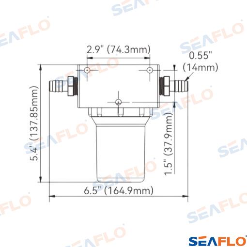 Filtro 1/2" 50µm Seaflo (Ref. SFWS50001)