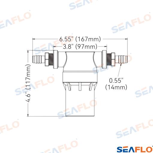 Filtro 1/2" 50µm Seaflo (Ref. SFWS50002)