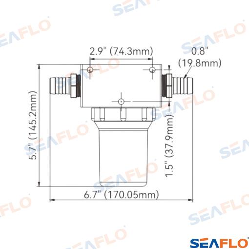 Filtro 3/4" 50µm Seaflo (Ref. SFWS75001)