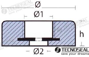 Anodo Baglietto Zinc Ø 120MM Completo Tecnoseal
