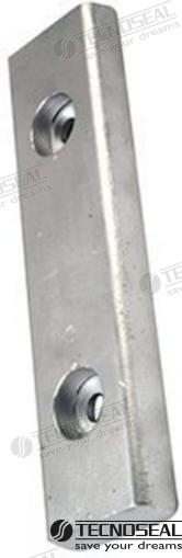 Anodo Piastre Scafo Zinc 325X80X30MM Tecnoseal