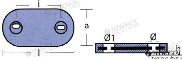 Anodo Placa Zinc 210X290X32MM 9,8 Kg Tecnoseal