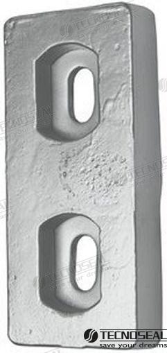 Anodo Placa Zinc 150X69X25MM 1,46KG Tecnoseal