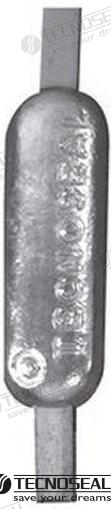 Anodo Sector Naval Zinc 400X30X6MM 5,6KG Tecnoseal