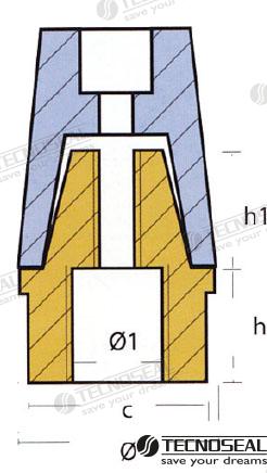 Anodo Radice Completo Zinc Eje 40 Tecnoseal (Ref. TEN00413)