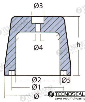 Anodo Riva Splendida Zinc 7,05KG. Tecnoseal