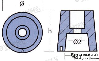 Anodo Reggiani Zinc Eje 50 Tecnoseal