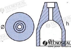 Anodo Ogive Orvea Zinc 65MM Tecnoseal