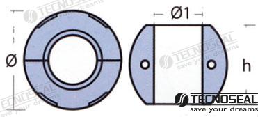 Collarin Zinc Eje 65MM. Tecnoseal