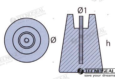 Anodo Zinc Para Colgar Diametro 80MM Tecnoseal