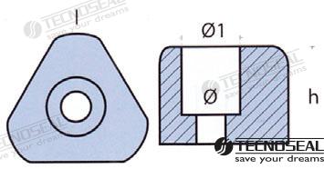 Anodo Gori Ø 6MM Zinc 20-33MM Tecnoseal