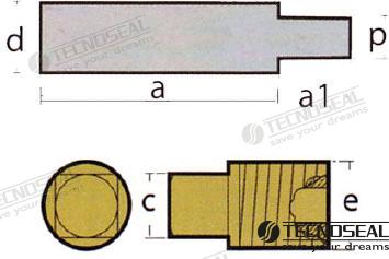 Anodo Refrig. G.m. C/tapon Tecnoseal (Ref. TEN02003T)