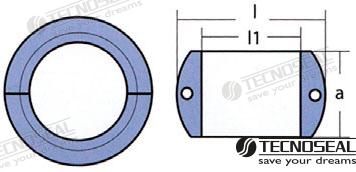 Anodo Kamewa Collar Zinc 1KG Tecnoseal