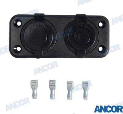 Base 12V Dual Usb And Socket Ancor