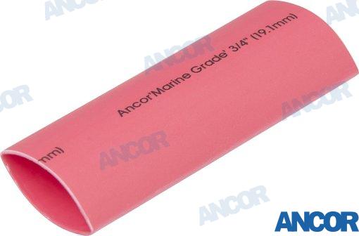 Tubo Termoretractil 19-6,4MM Rojo Ancor