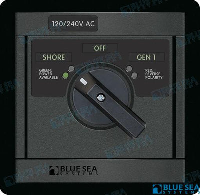 Panel 120/240V Ac Rotary 65A Off + 2 Blue Sea