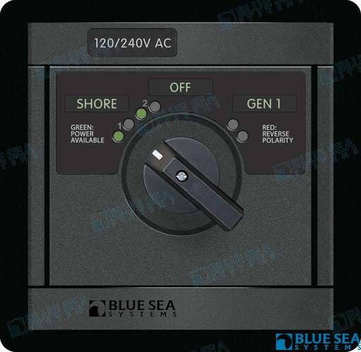 Panel 120/240V Ac Rotary 30A Off + 2 Blue Sea