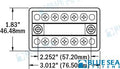 Placa Conexion Doble 100A 5 Circuitos Blue Sea